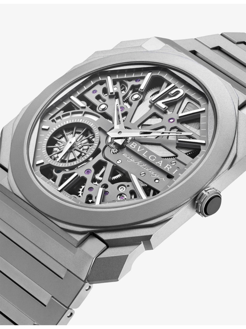 OC40TTXTSK8D Octo Finissimo Skeleton titanium manual watch 6