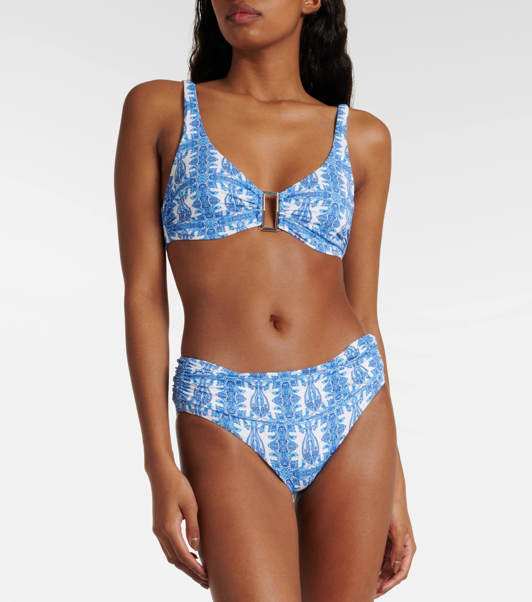 Printed Bel Air bikini top - 2