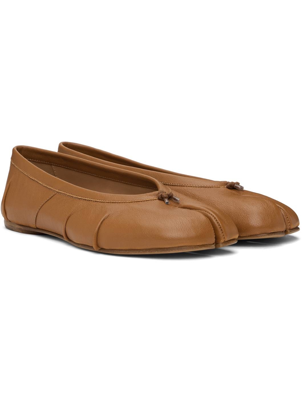 Brown Tabi New Ballerina Flats - 4