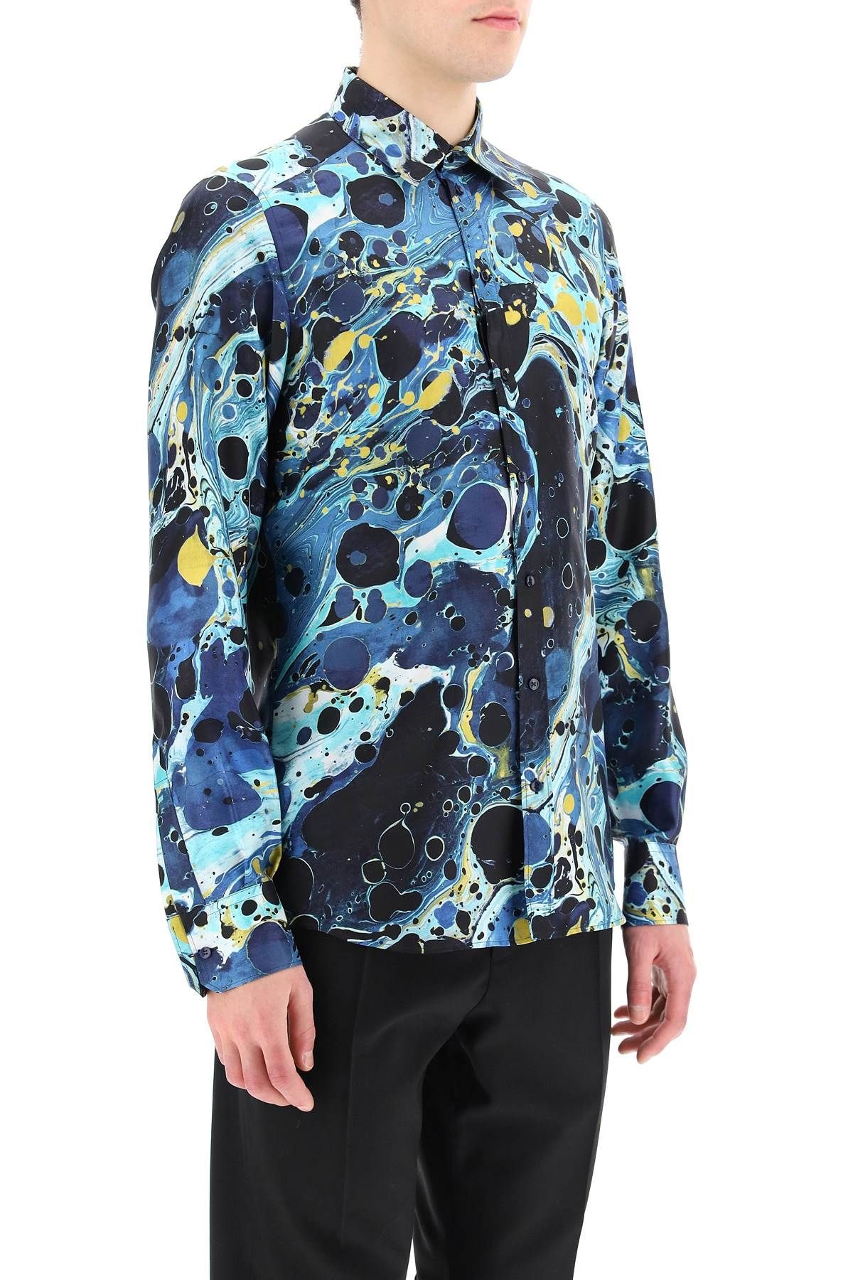 MARBLED PRINT MARTINI SHIRT - 3