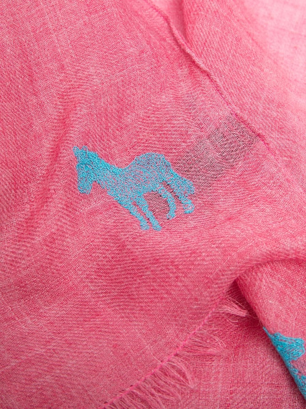 embroidered logo scarf - 3