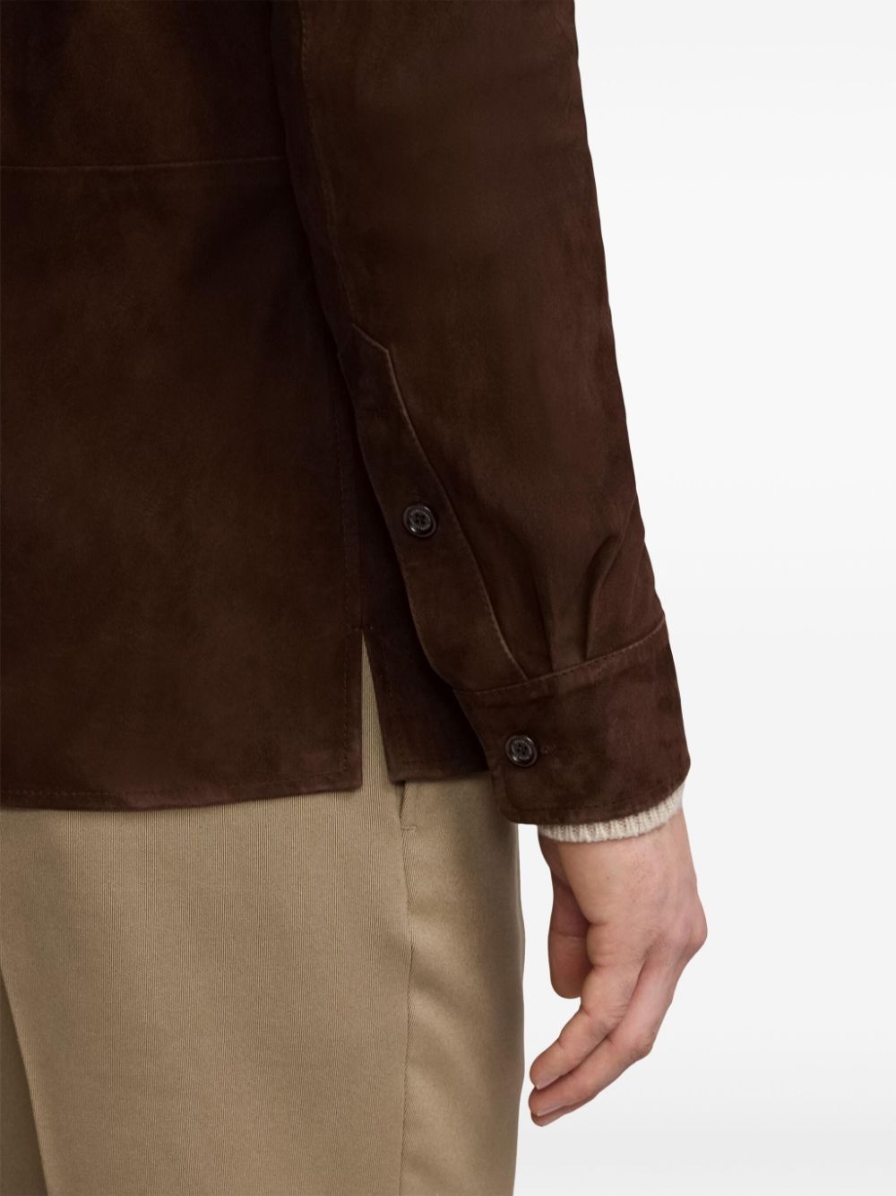 Barron suede shirt jacket - 7