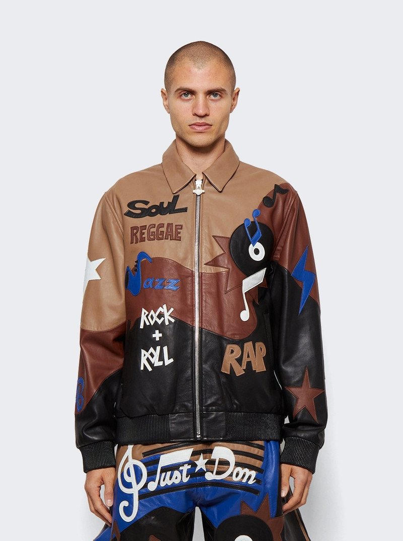 Music Lightweight Leather Jacket Brown 3