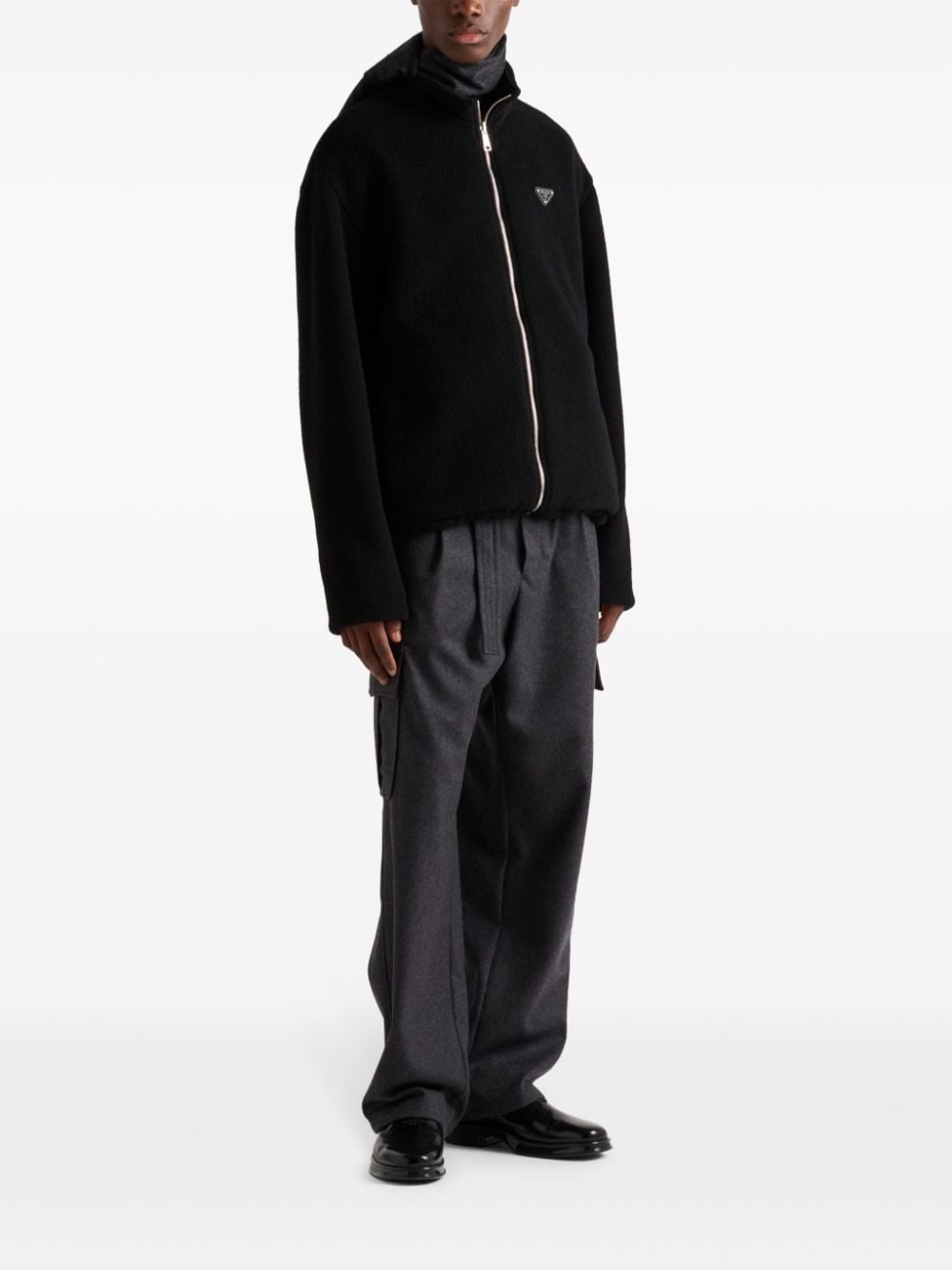 reversible ReNylon-fleece cashmere jacket - 2