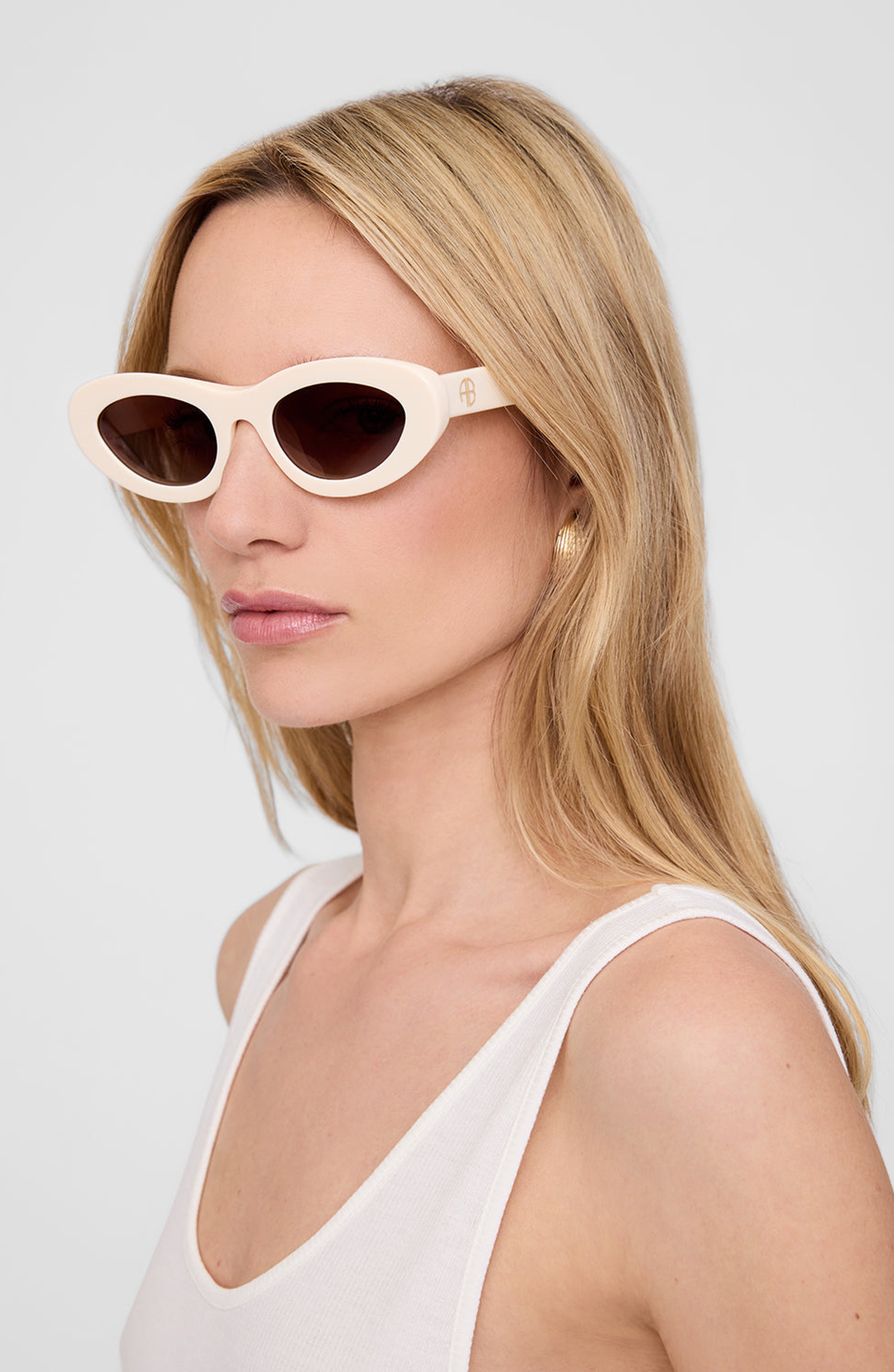 ANINE BING Roma Sunglasses in Bone at Nordstrom - 2