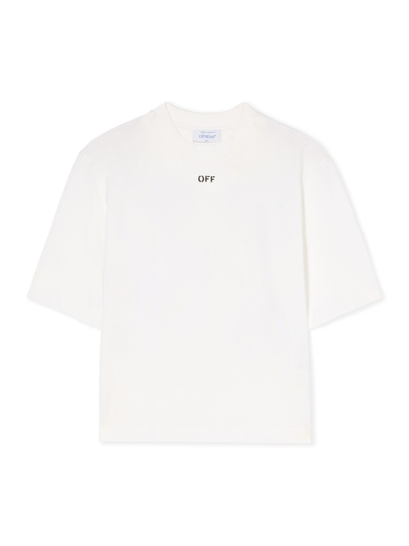 Embroidered Flowers Boxy Logo Tee 1