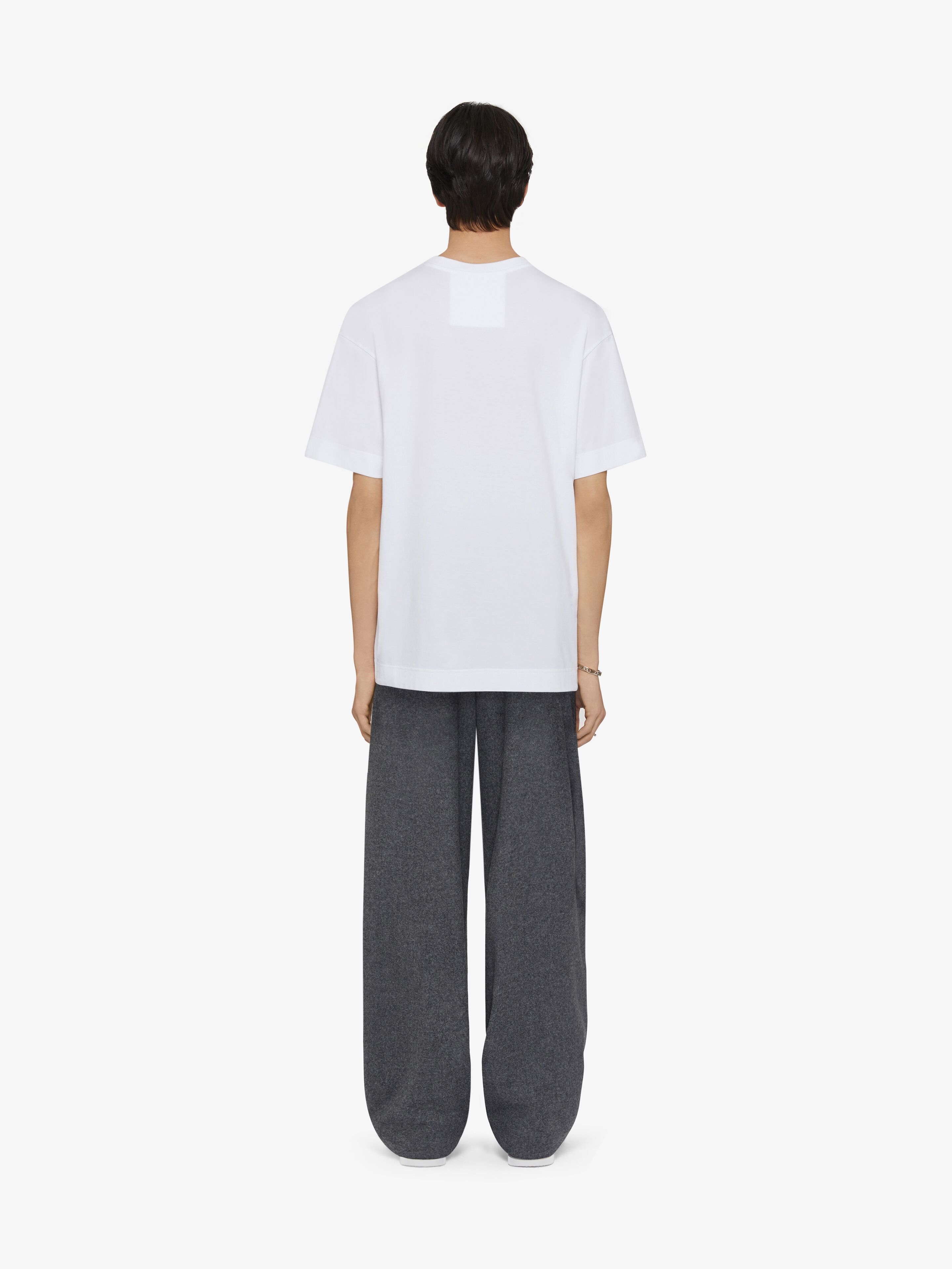 T-SHIRT IN COTTON WITH GIVENCHY GROS GRAIN - 4