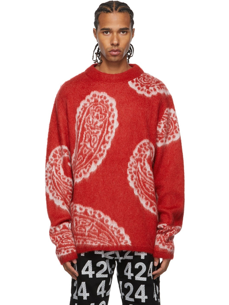 Red Paisley Sweater 1