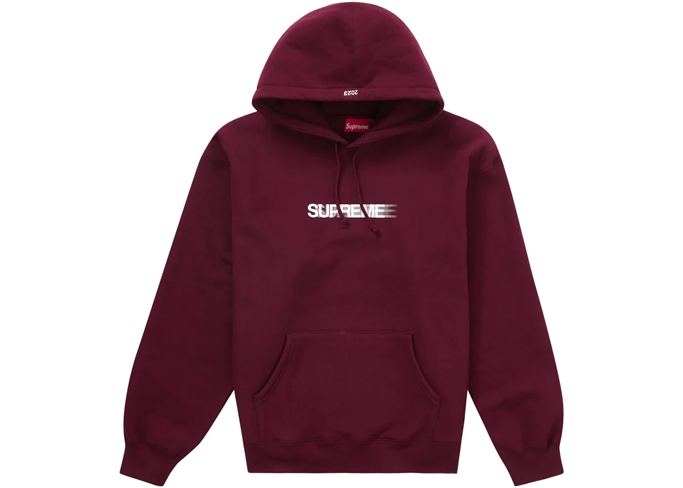 Supreme Motion Logo Hooded Sweatshirt (SS23) Burgundy - 1