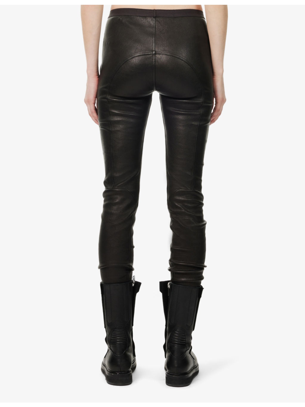 Hollywood High-Rise Leather-Blend Leggings - 4