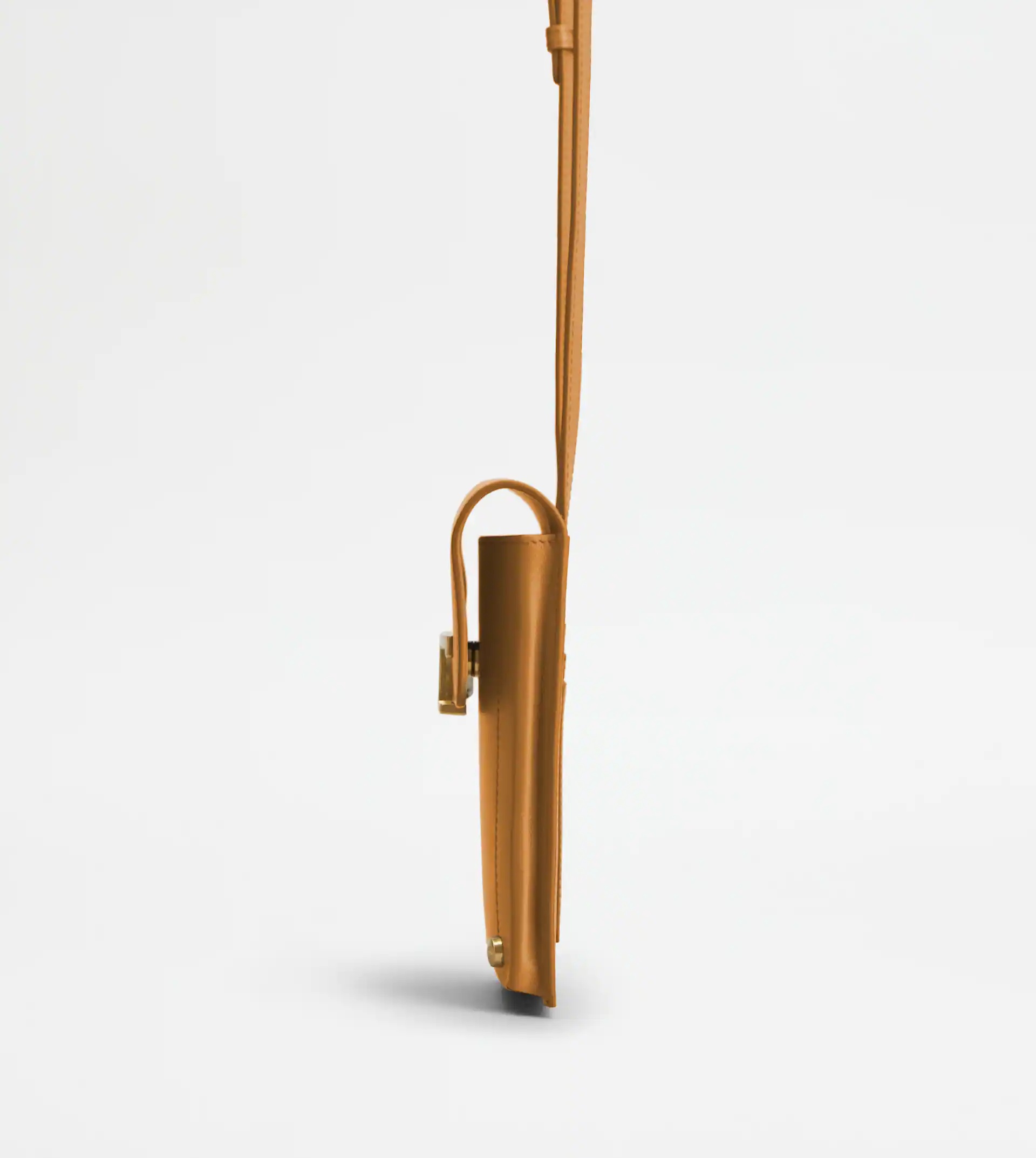 TIMELESS PHONE HOLDER IN LEATHER - BROWN - 3