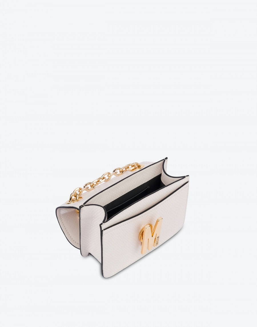 SMALL SHOULDER M BAG WITH PYTHON PRINT - 3