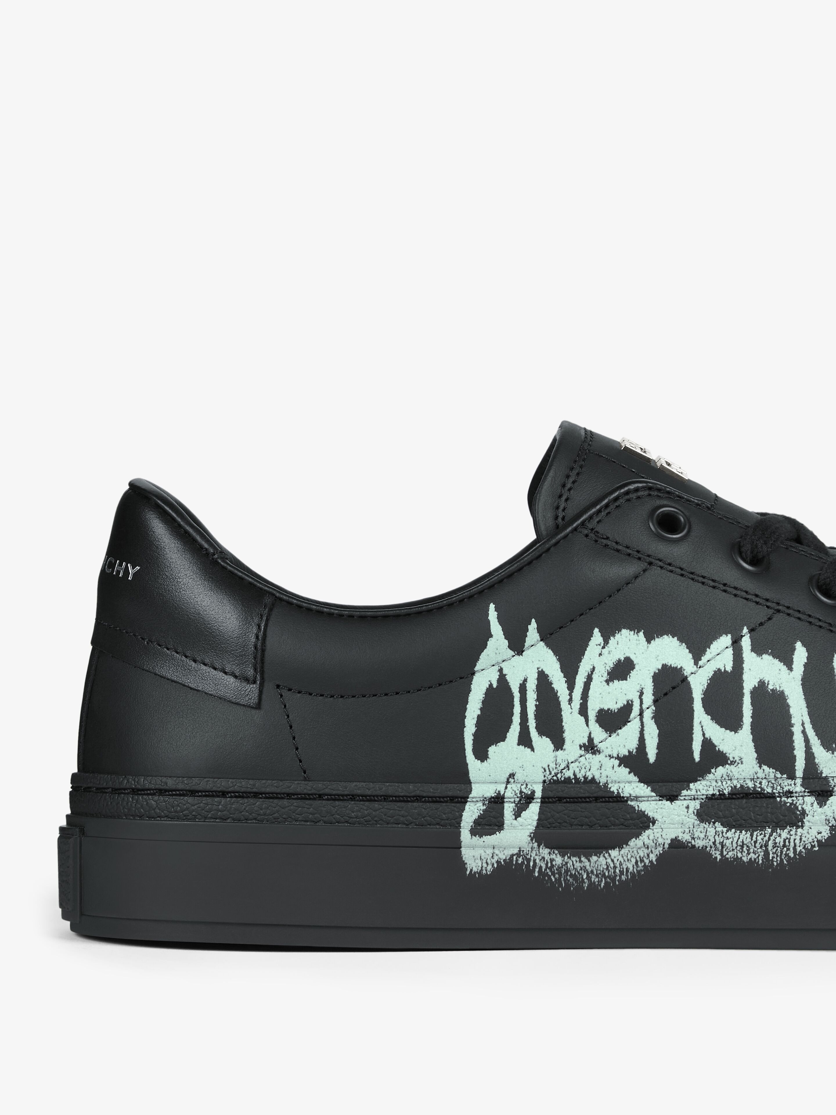 CITY SPORT SNEAKERS IN LEATHER WITH GIVENCHY INFINITY PRINT - 5