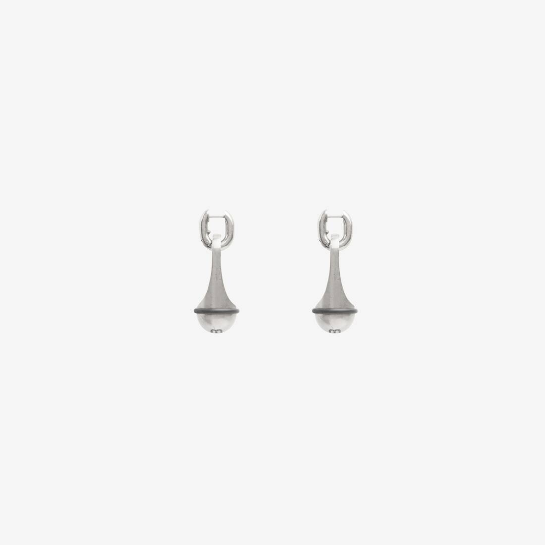 Men's Hotel Earrings in Silver - 3