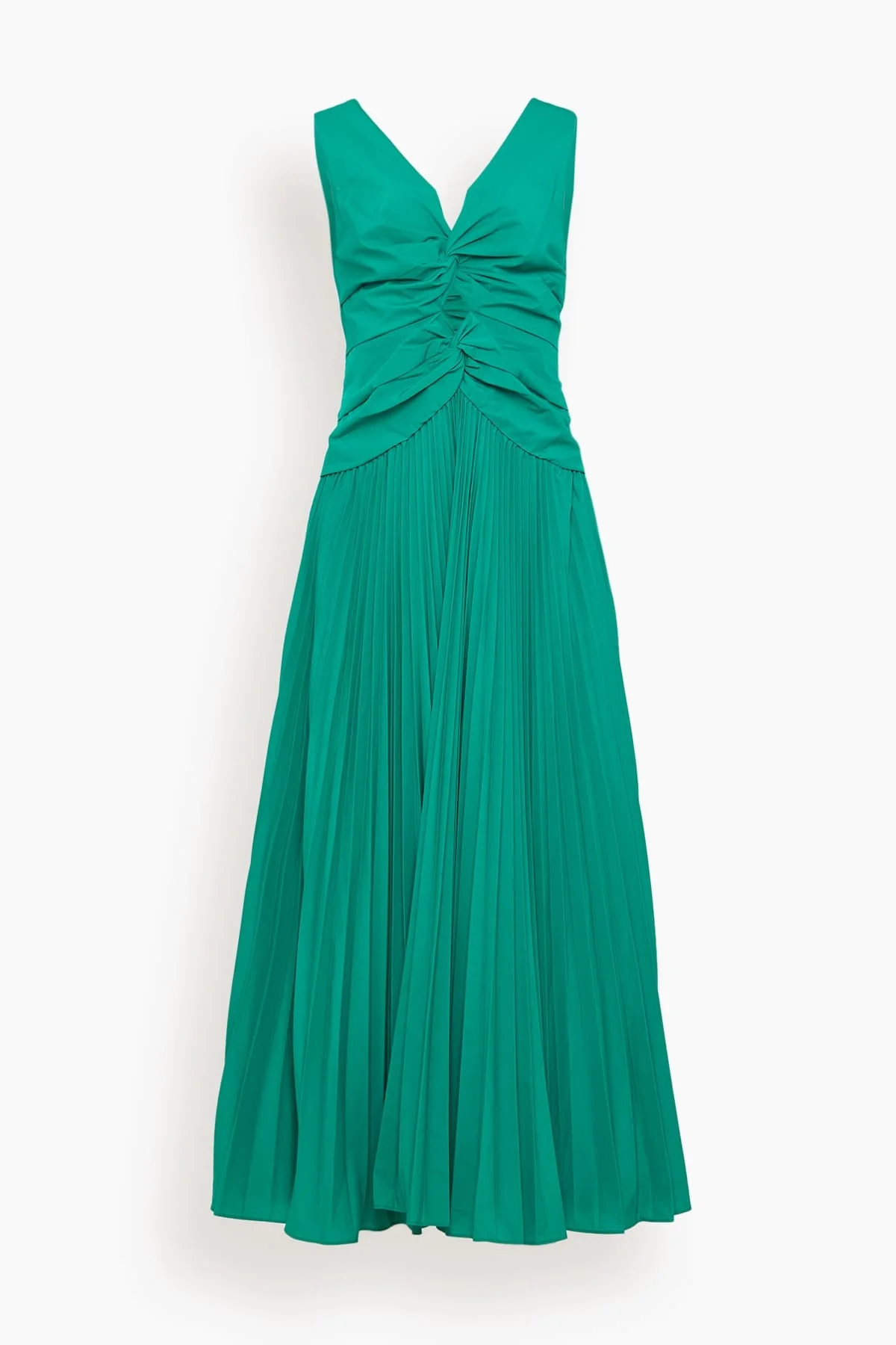 Vivianne Cotton Midi Dress in Kelly Green - 1