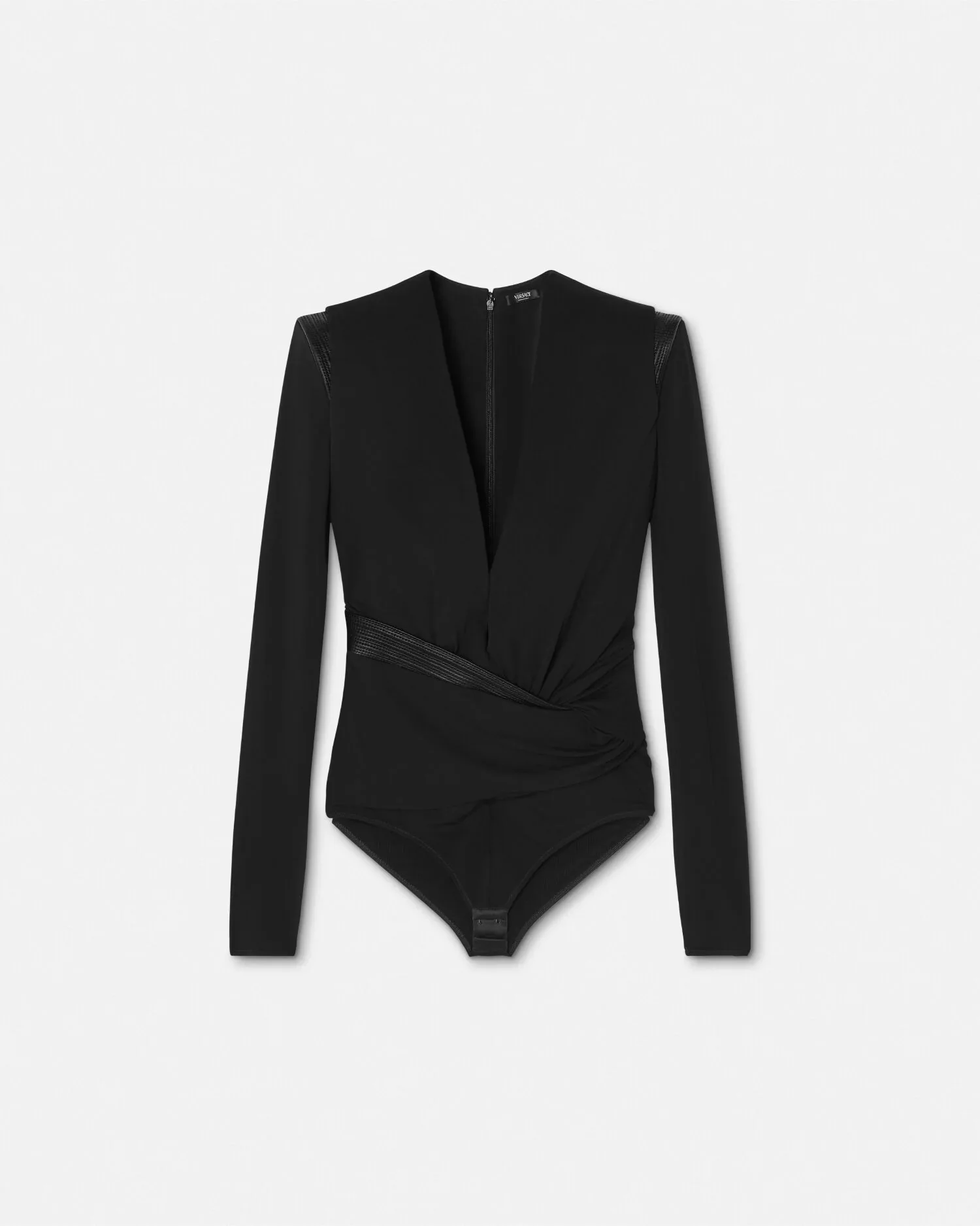 Deep V-Neck Crêpe Bodysuit - 1