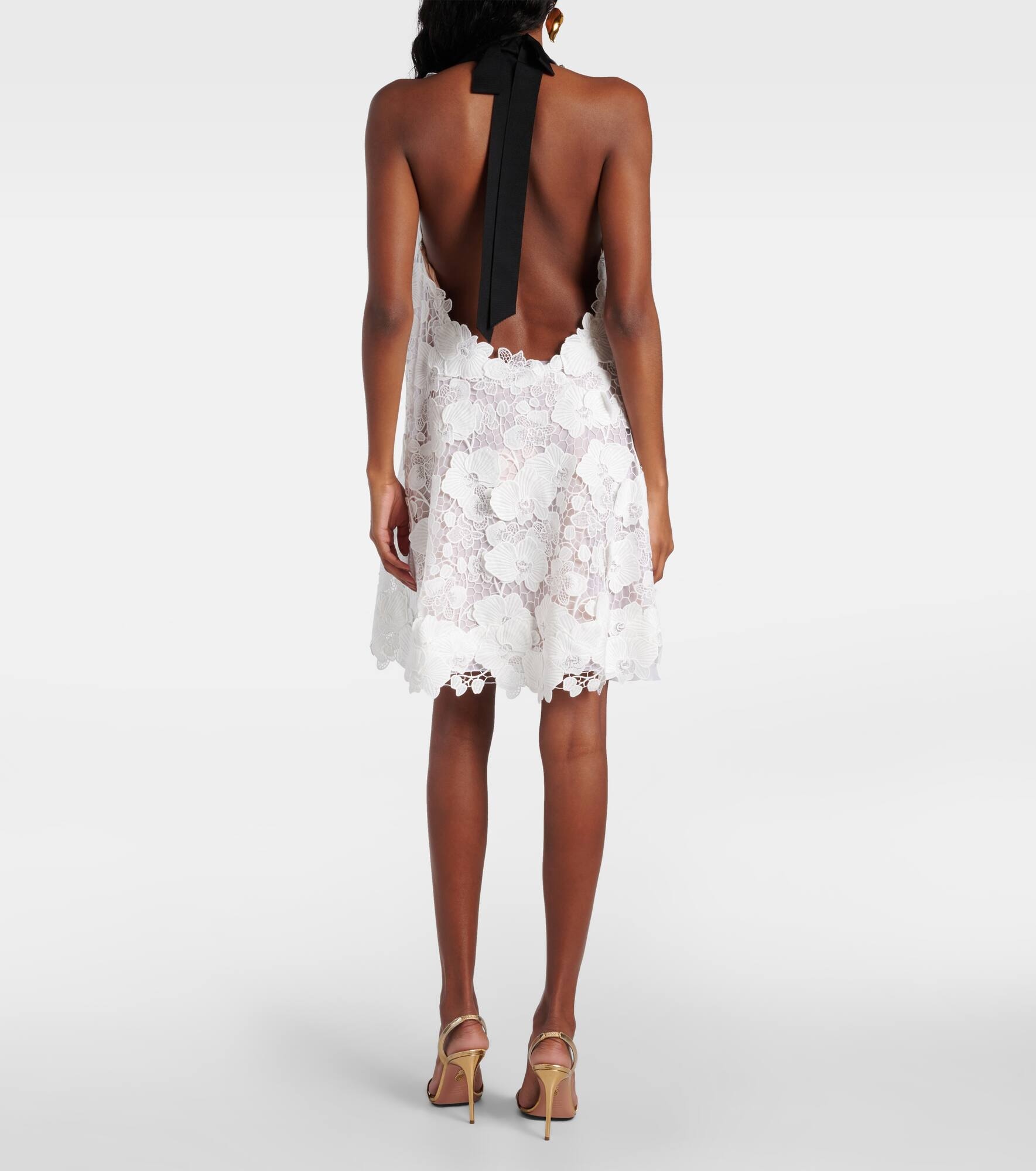 Floral guipure lace minidress - 3