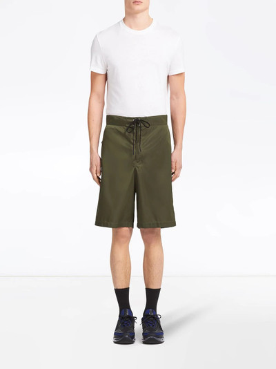 Prada logo plaque swim shorts outlook