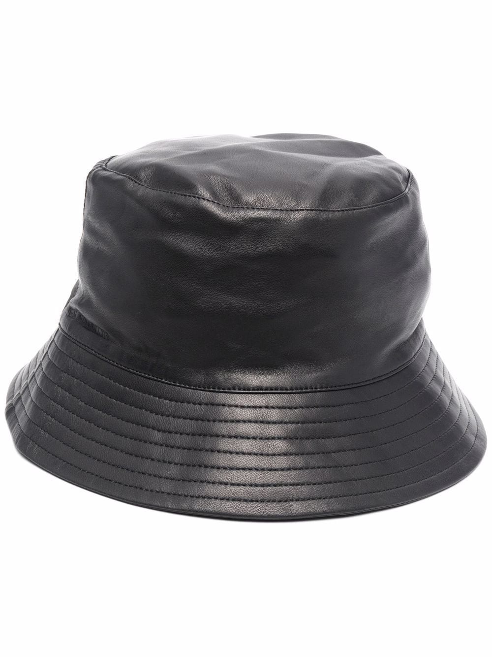 Yves Salomon leather bucket hat