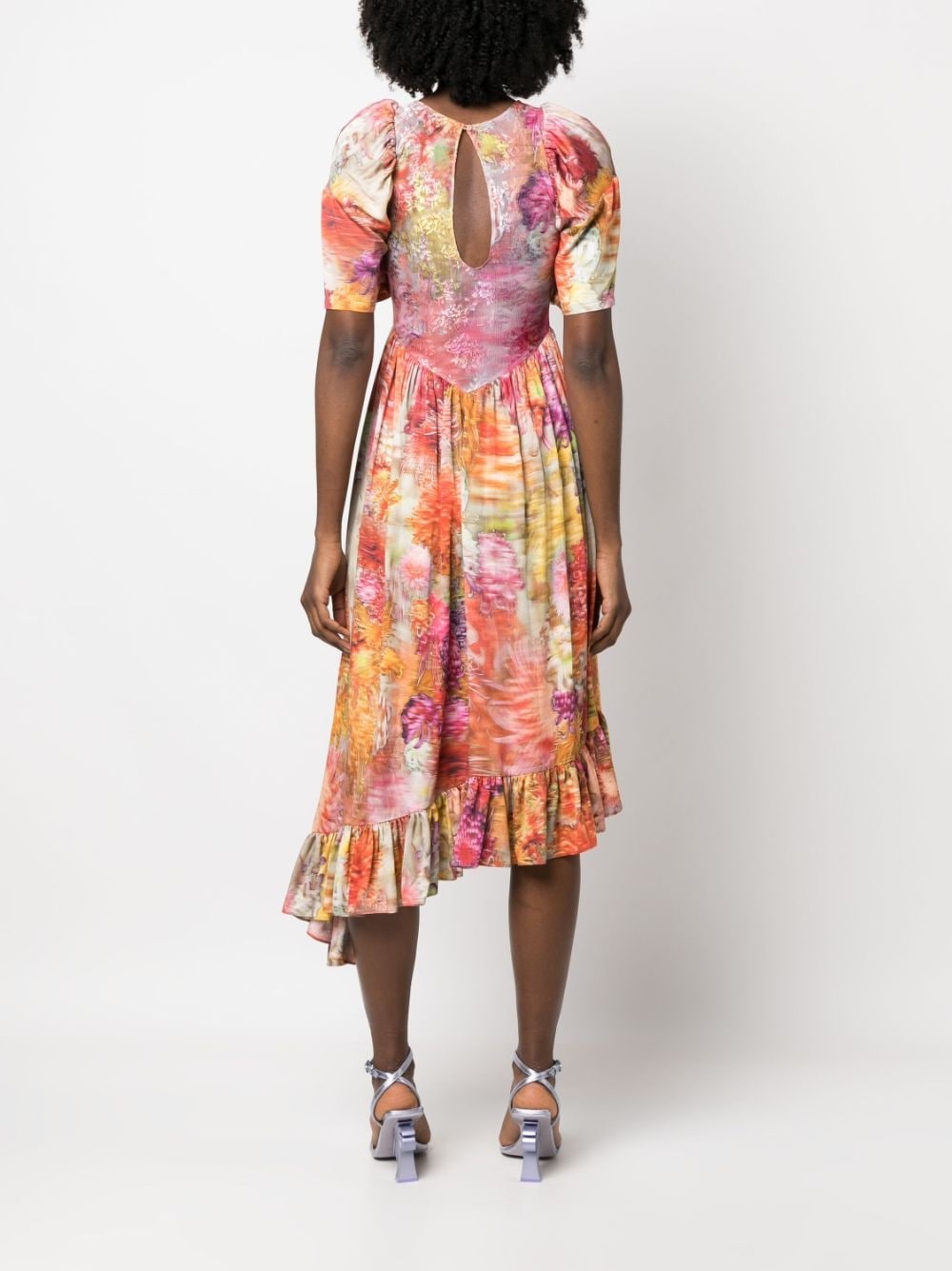 mix-print midi-dress - 4