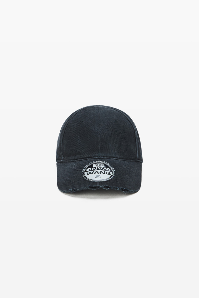 Logo Sticker Cap in Distressed Cotton Twill 4