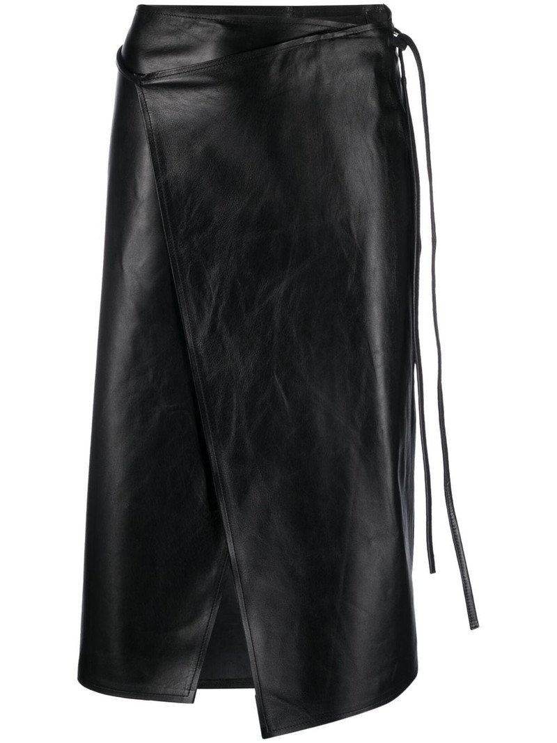 asymmetric leather skirt 1