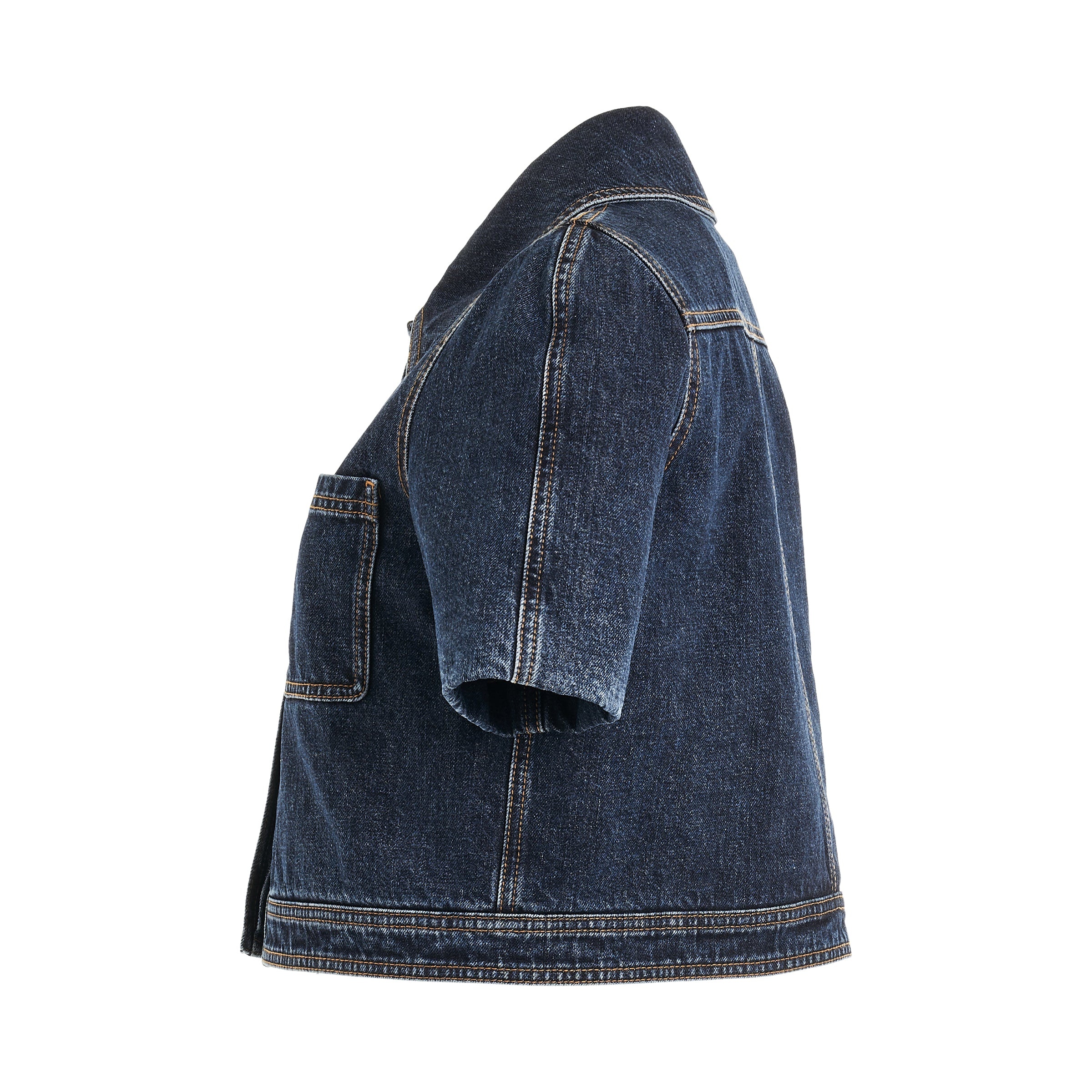 Reproportioned Denim Jacket in Raw Denim - 3