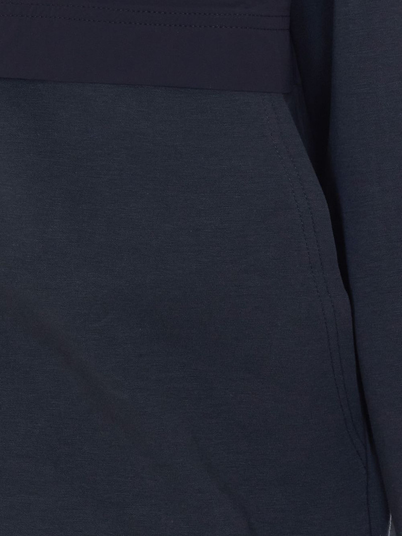 Herno panelled zip-up hoodie outlook