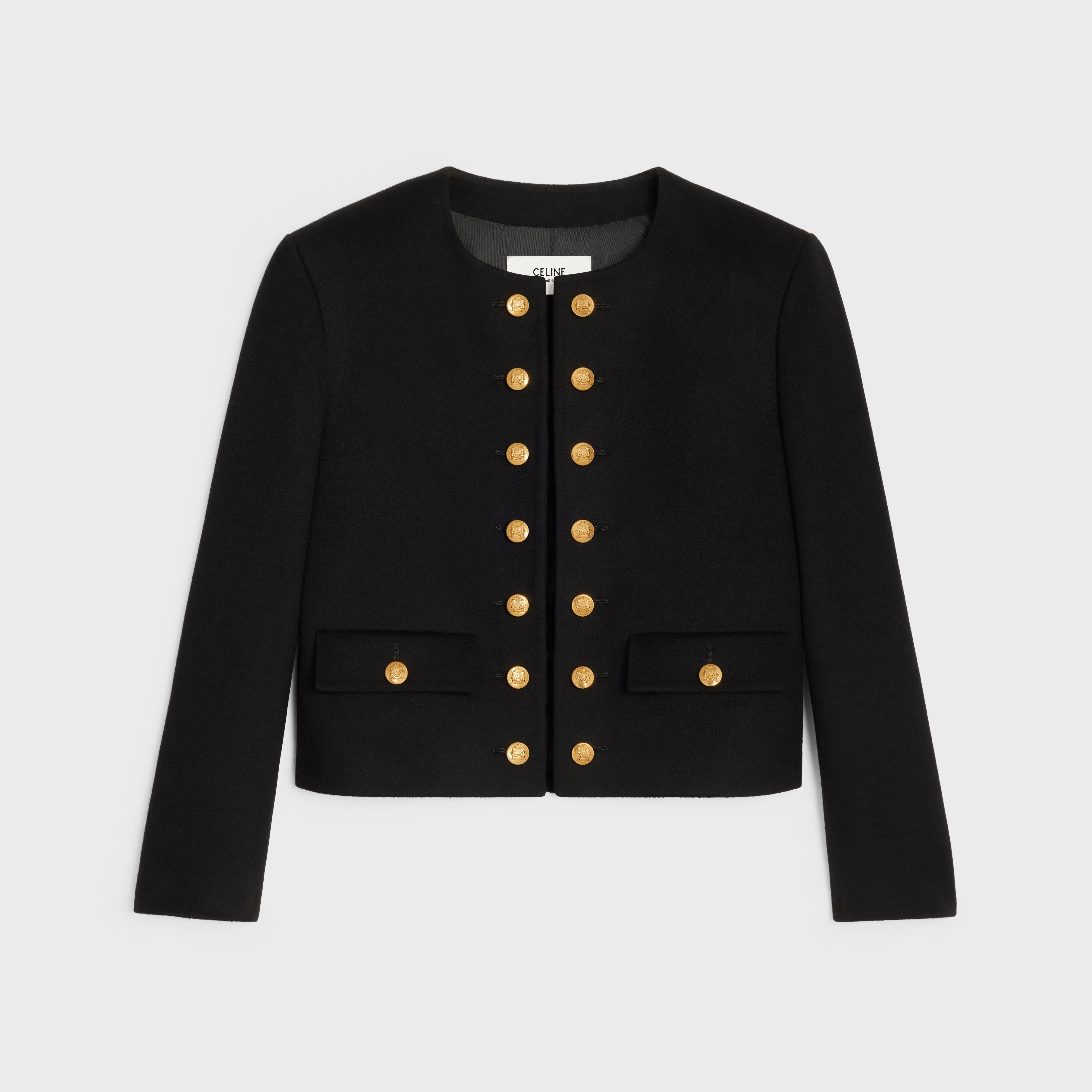 chasseur jacket in wool cloth - 1