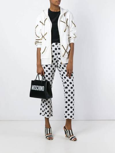 Moschino Logo print square tote outlook