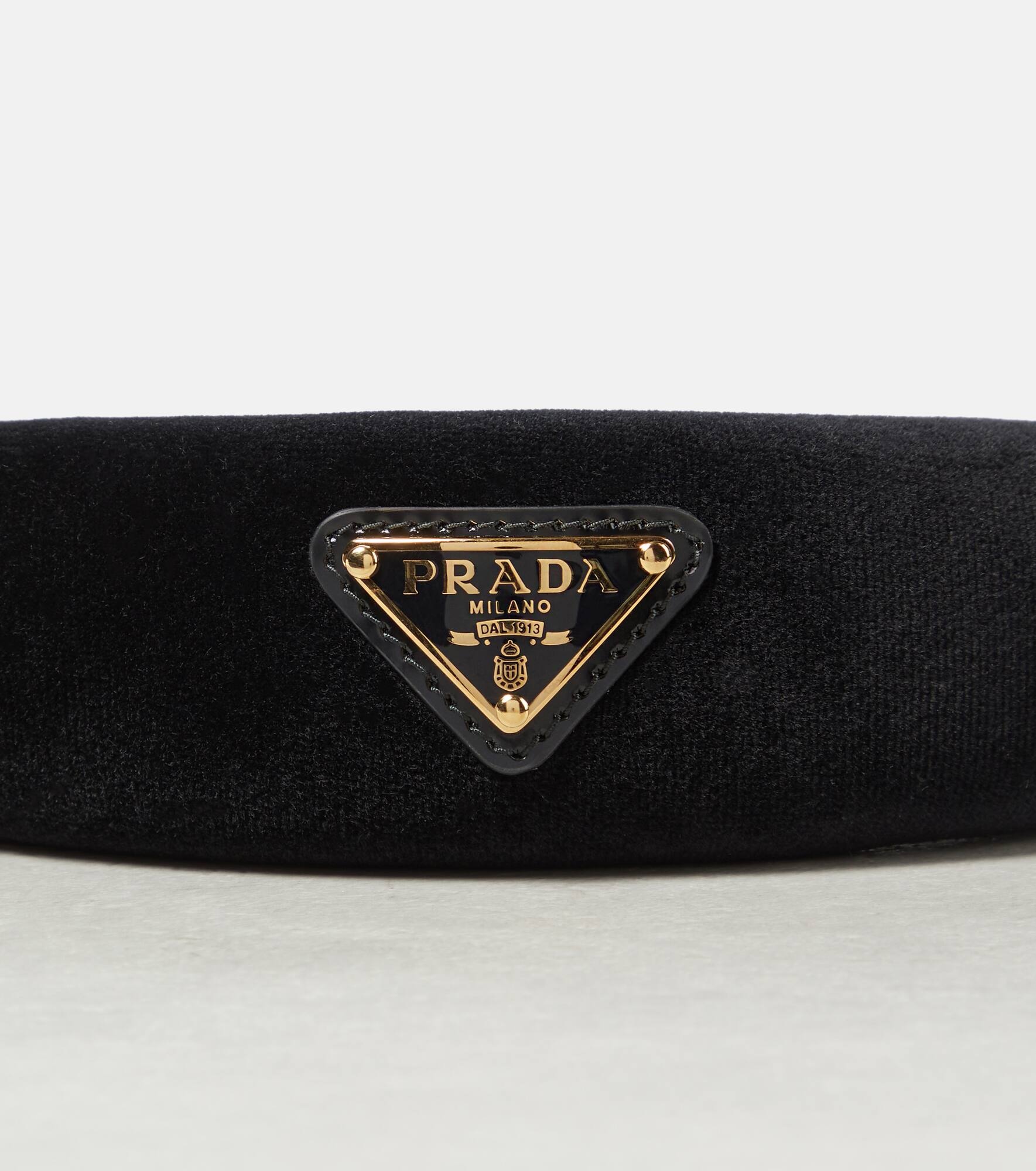Logo velvet headband - 3