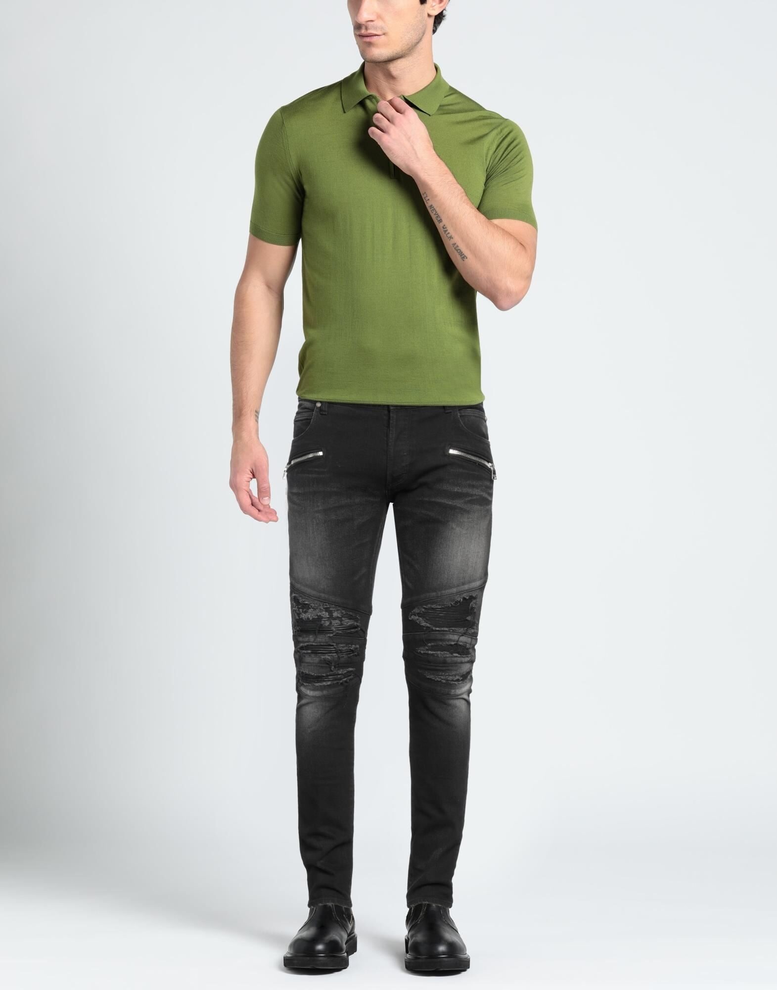 Black Men's Denim Pants - 2