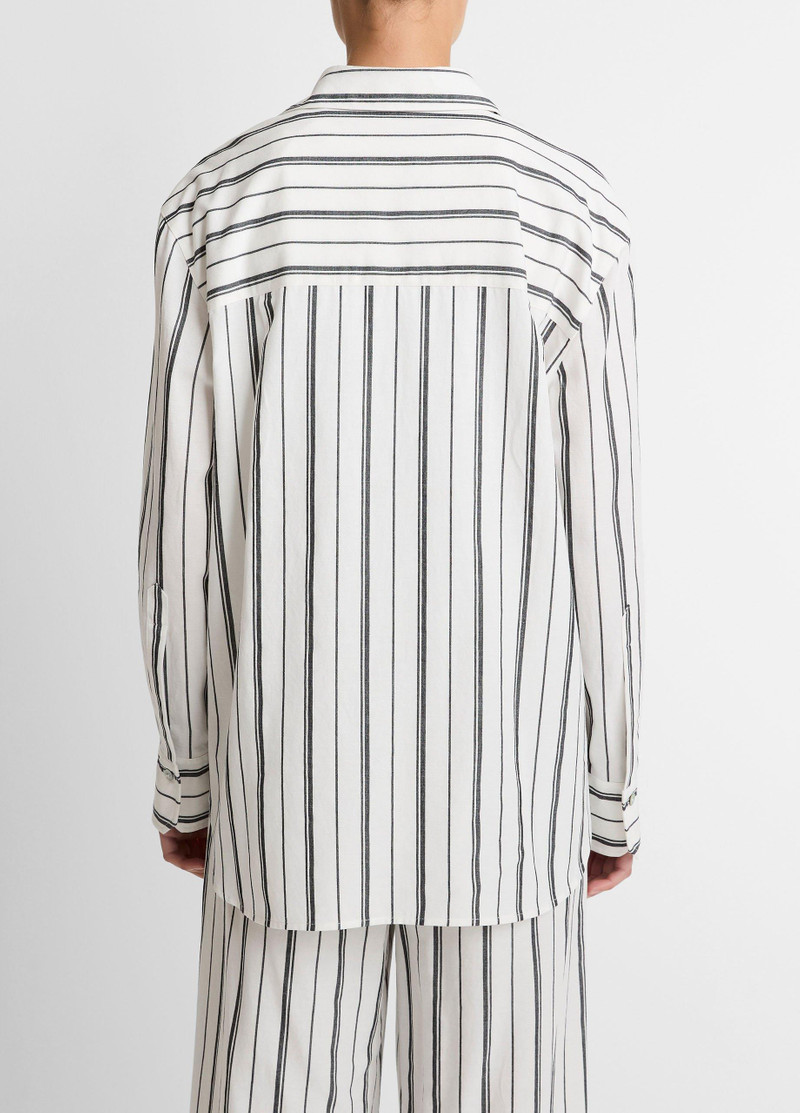 Vince Resort Stripe Oversized Button-Front Shirt outlook