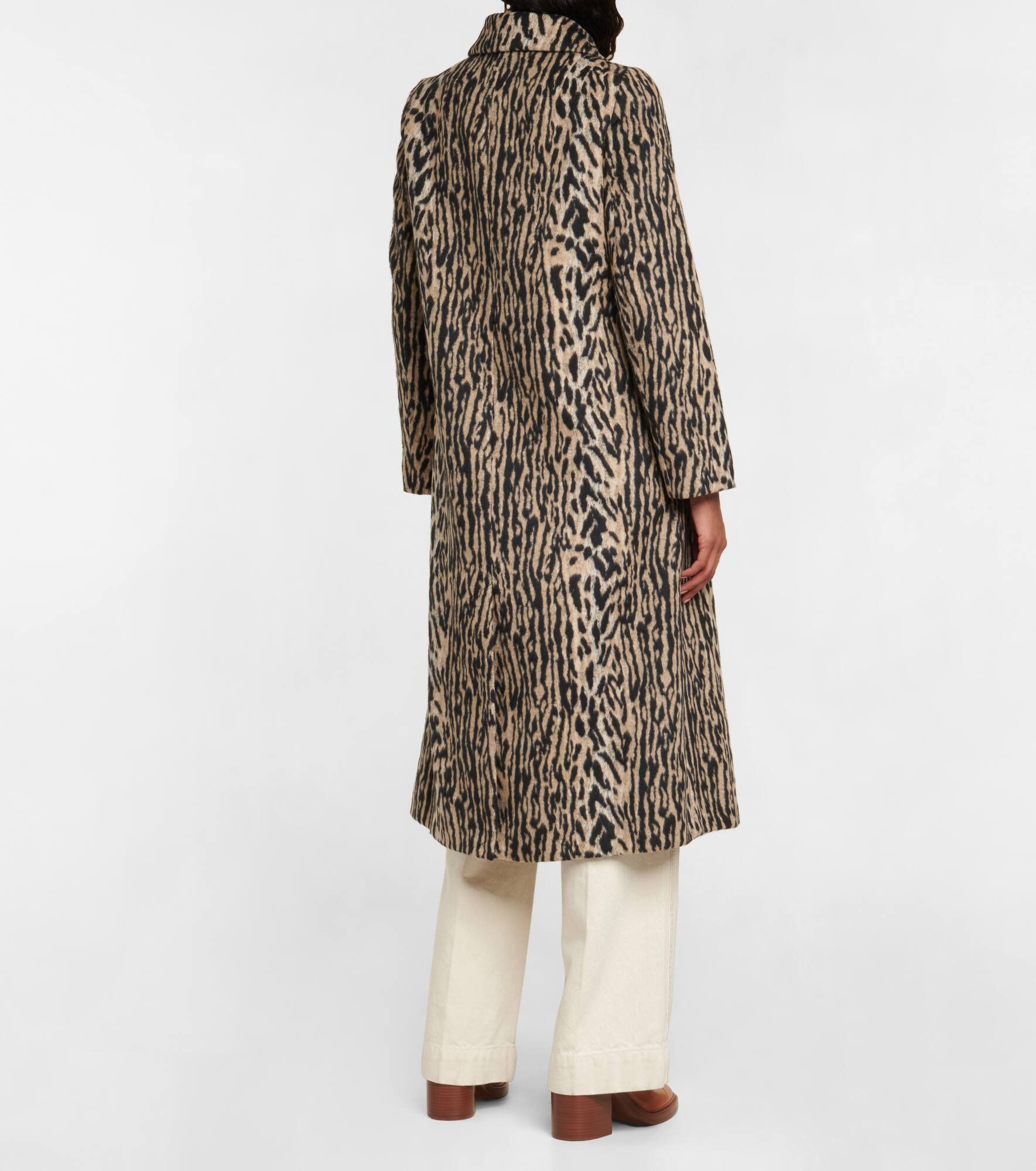 Milly leopard-print faux fur coat - 3