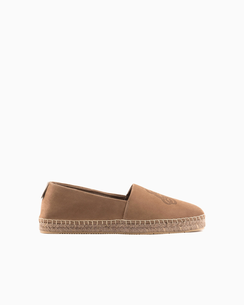Suede espadrilles with logo 1