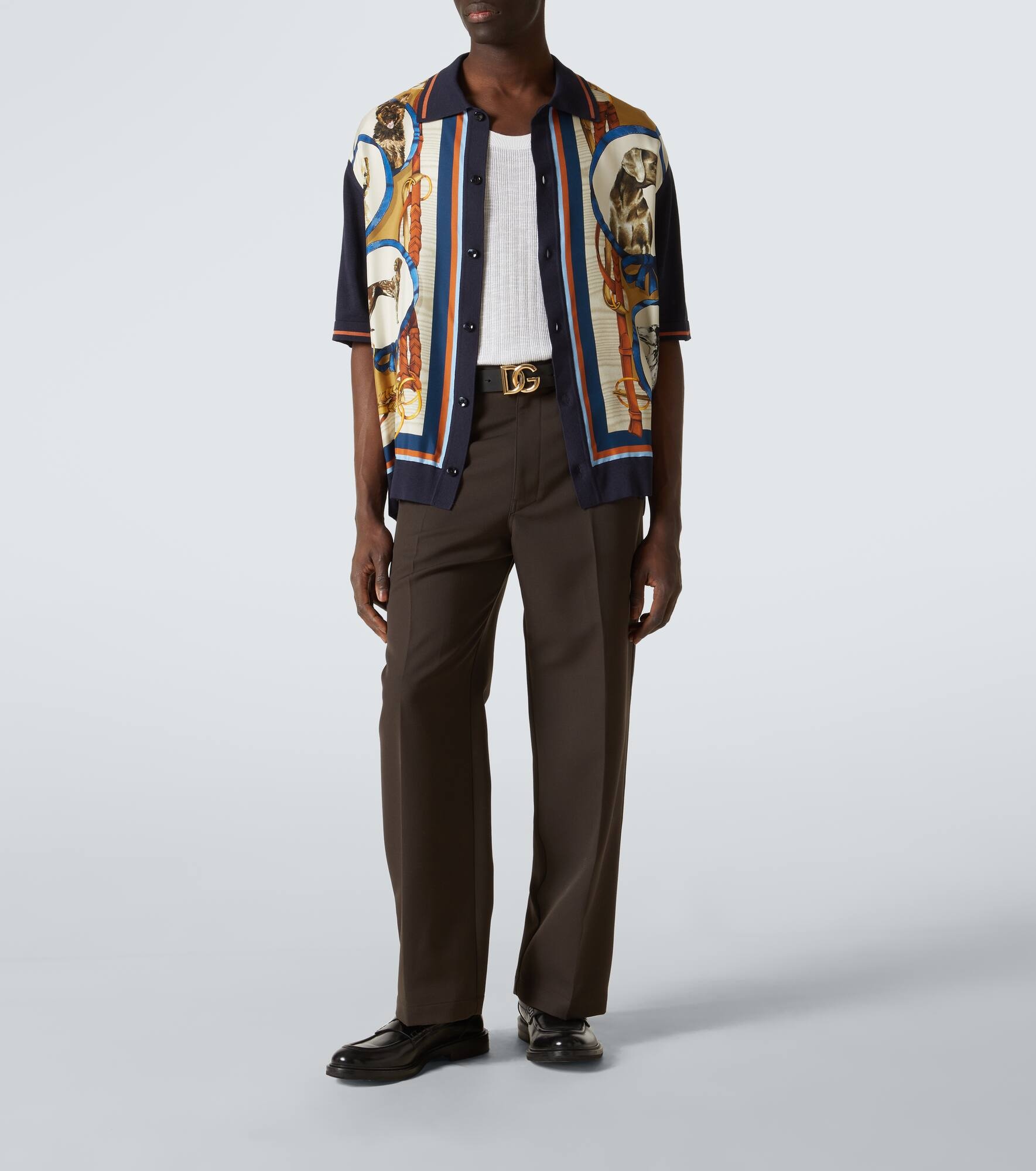 Printed silk and cotton bowling shirt - 2