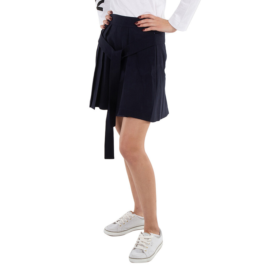 Kenzo A-Line Virgin Wool Pleated Mini Skirt - 2