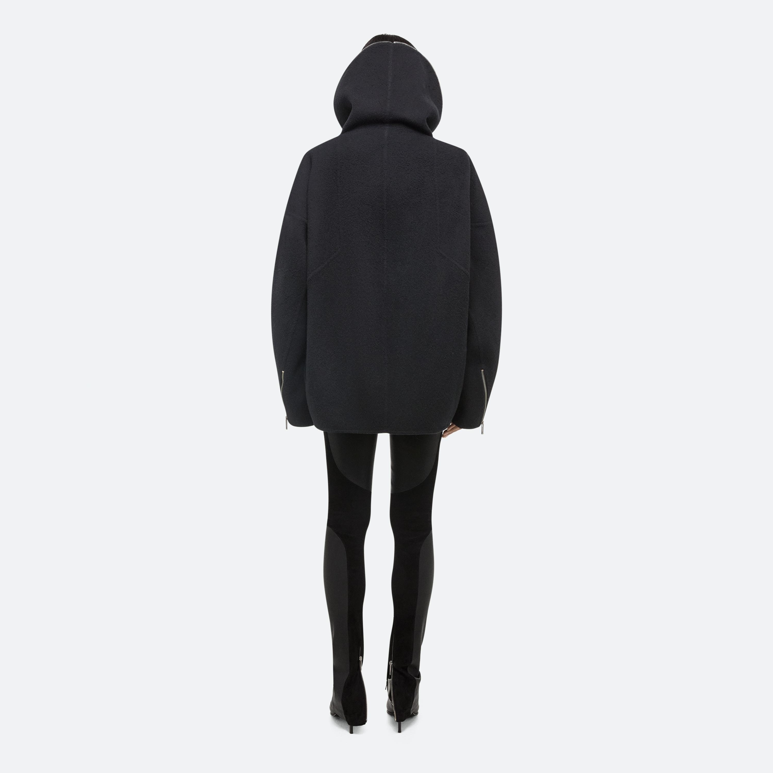 DOUBLE-FACED COCOON ZIP-UP - 9