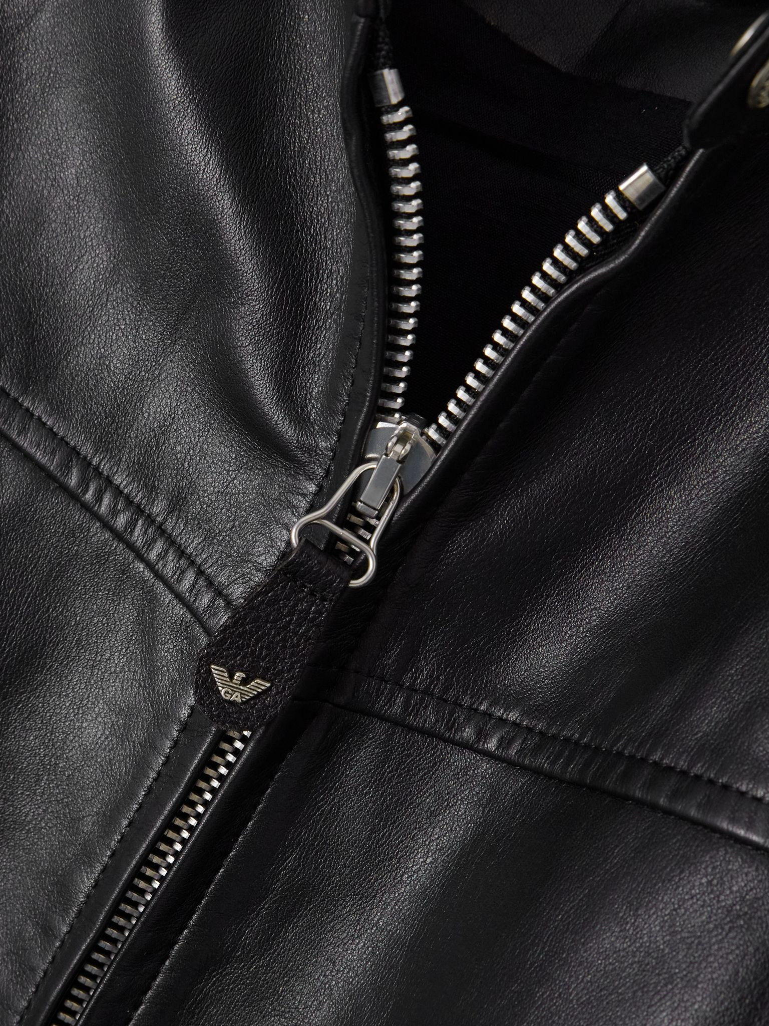 + Emporio Armani Piccola Trix leather jacket Black - 5