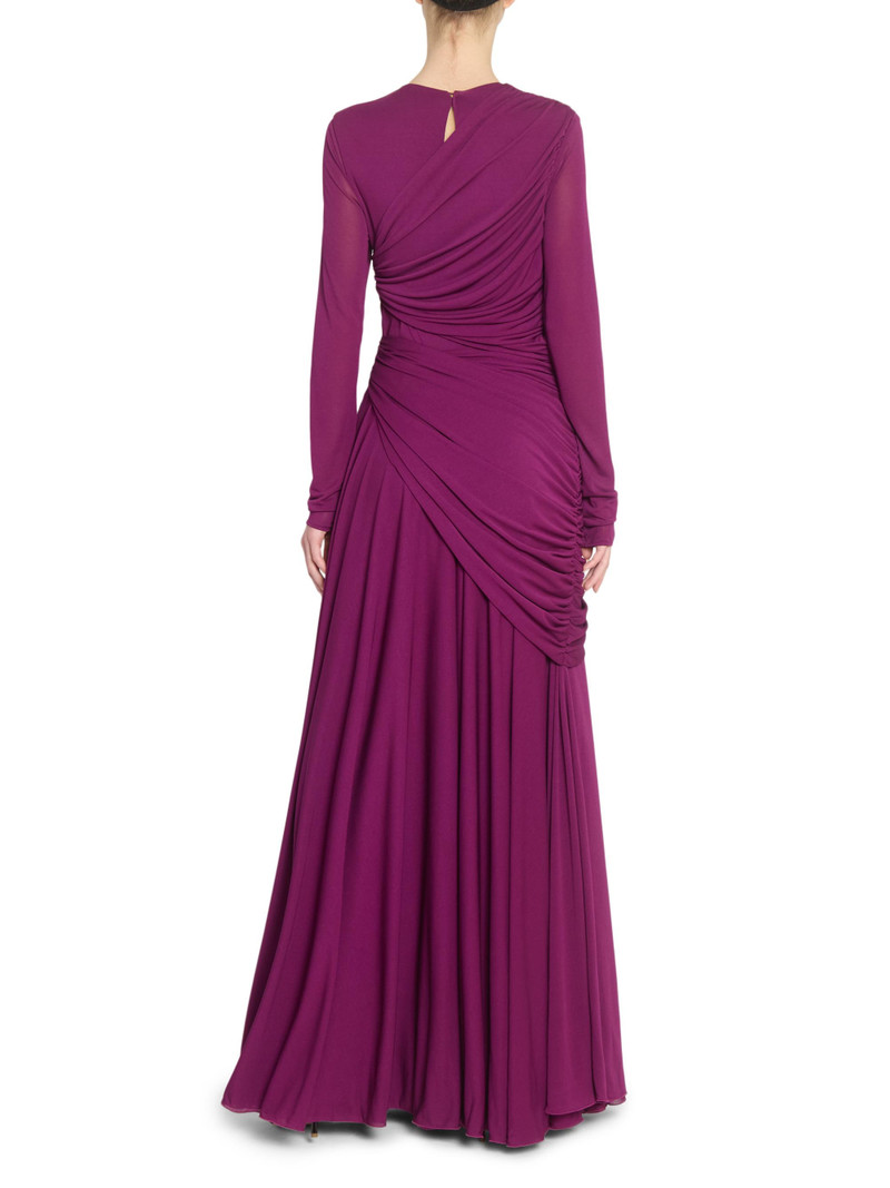 Women's Twisted-Front Jersey Gown - Violet 5