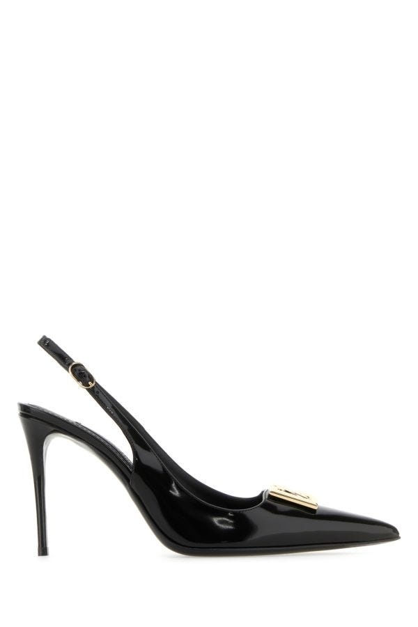 Black leather pumps - 1