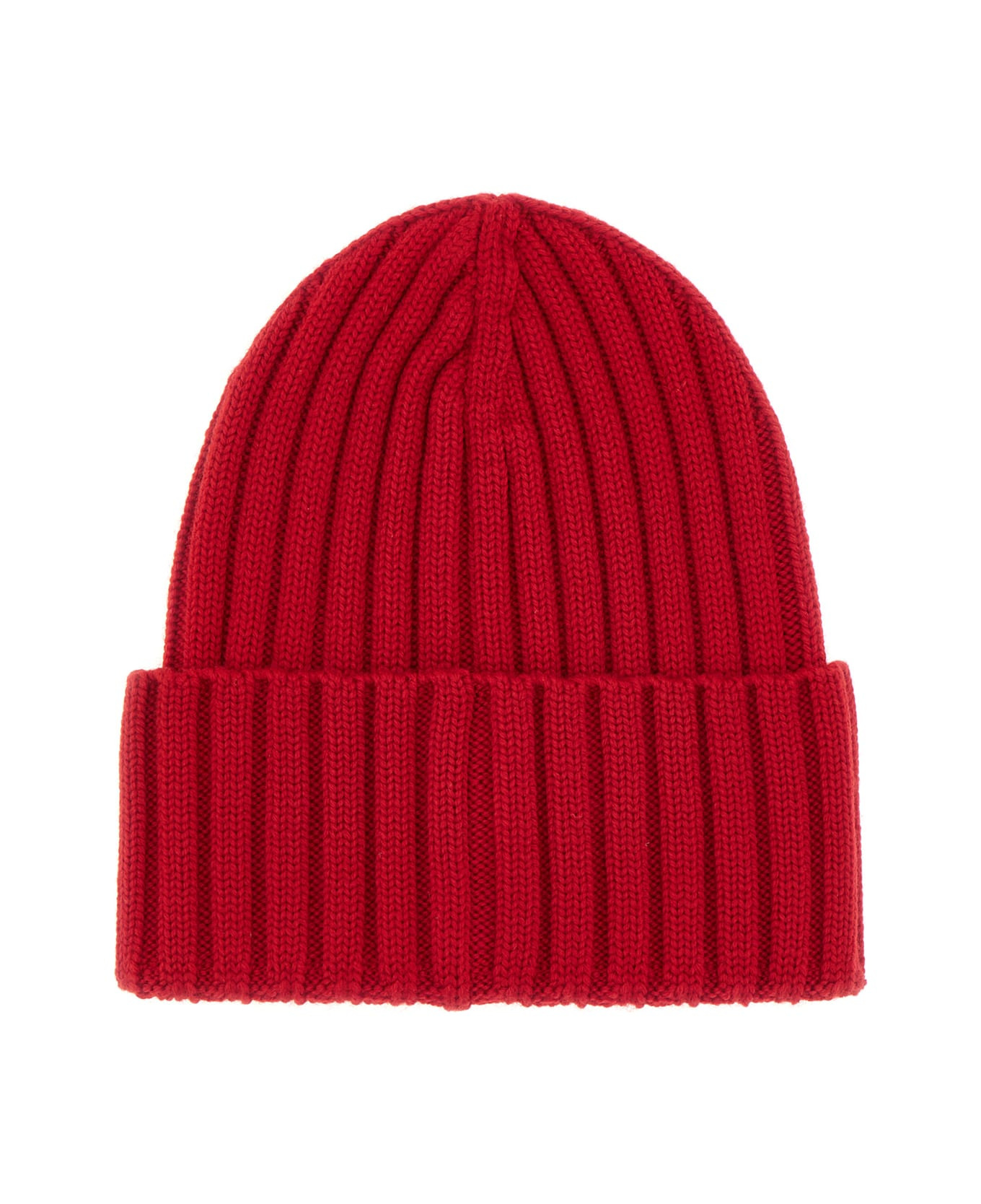 Red Wool Beanie Hat - 2