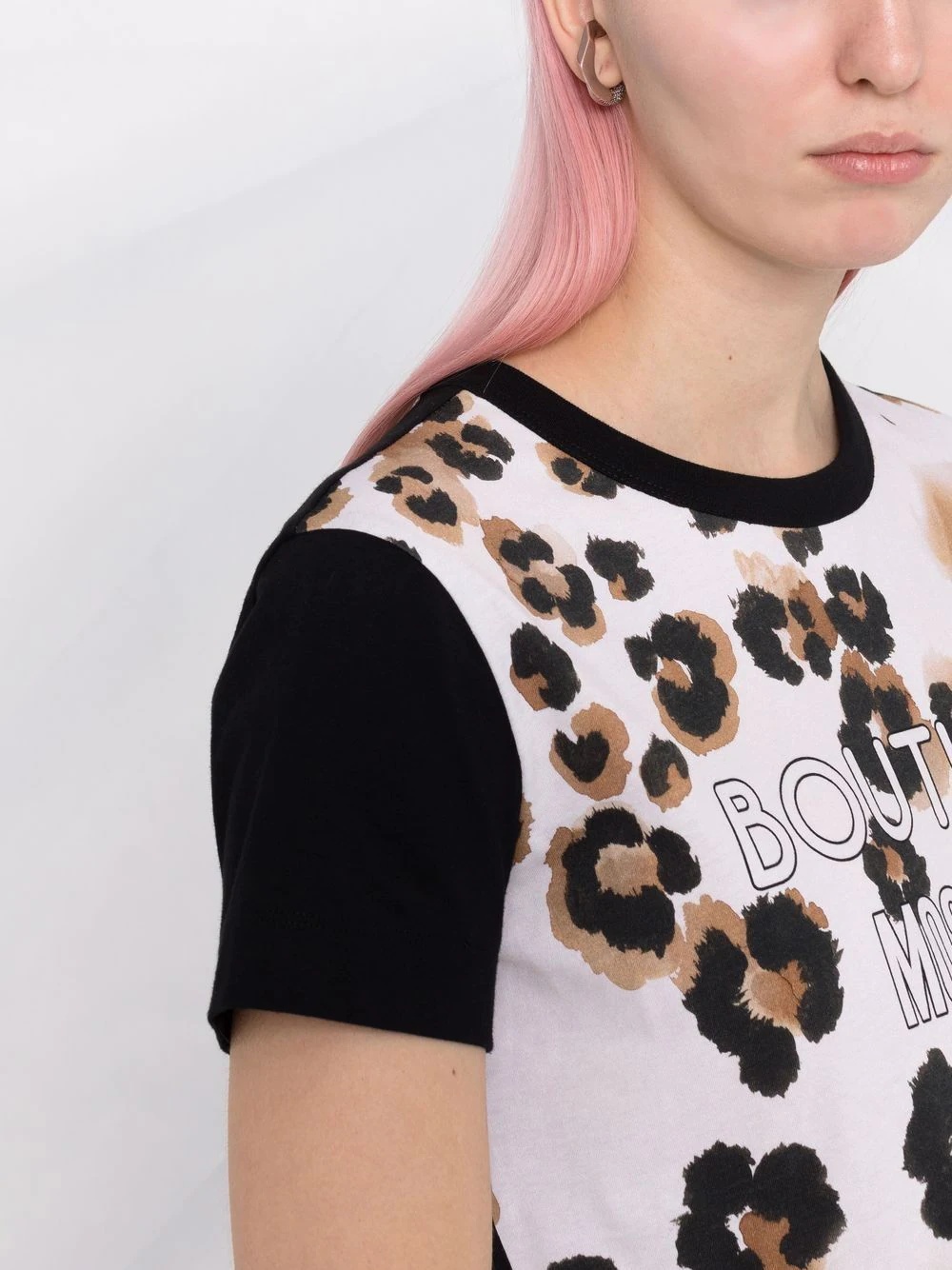 abstract-print logo-print T-shirt - 3
