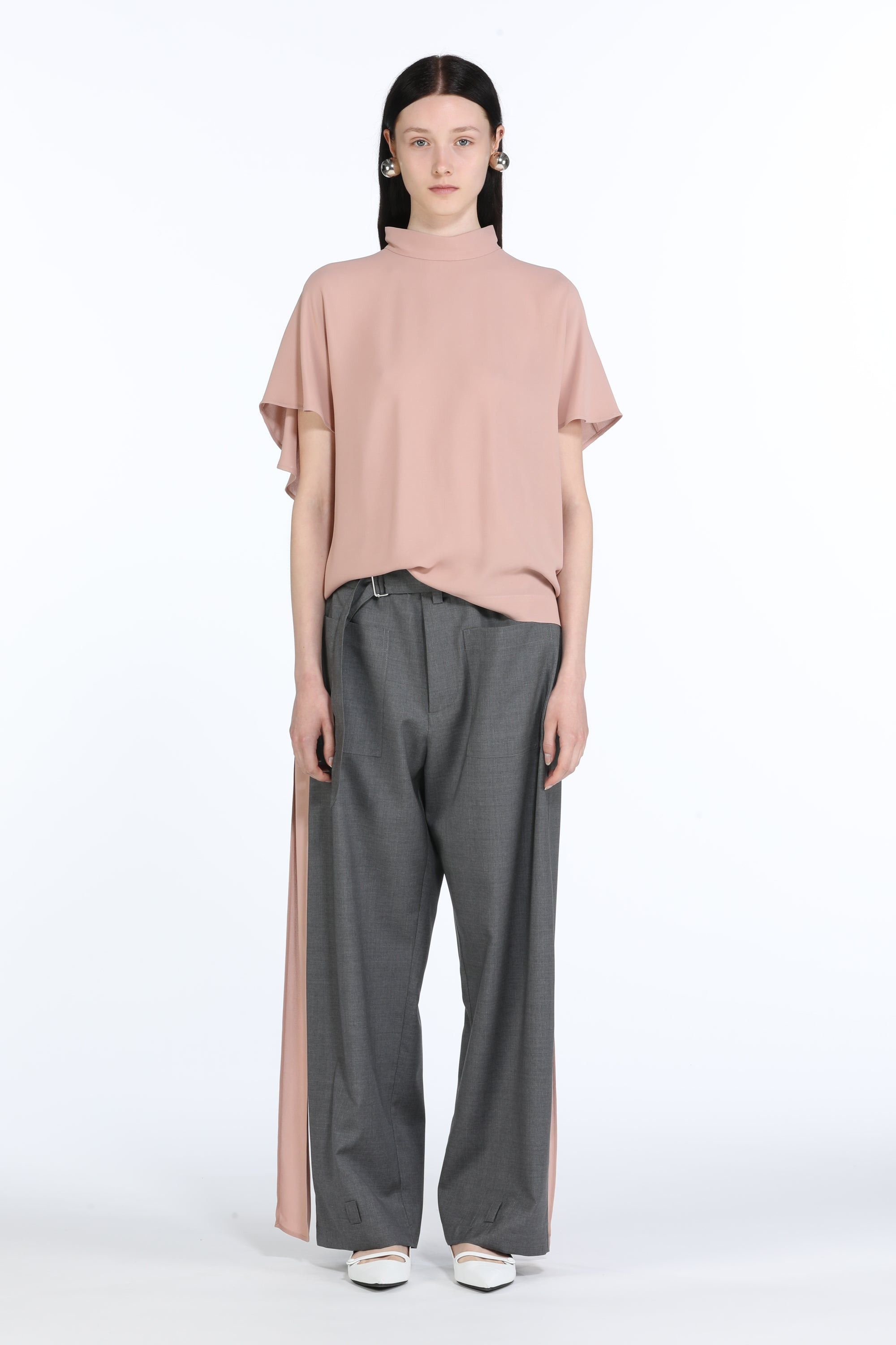 BELTED STRAIGHT-LEG TROUSERS - 4