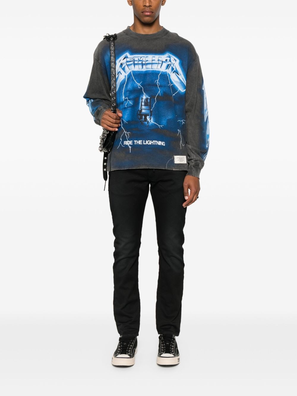 logo-embroidered jeans - 2