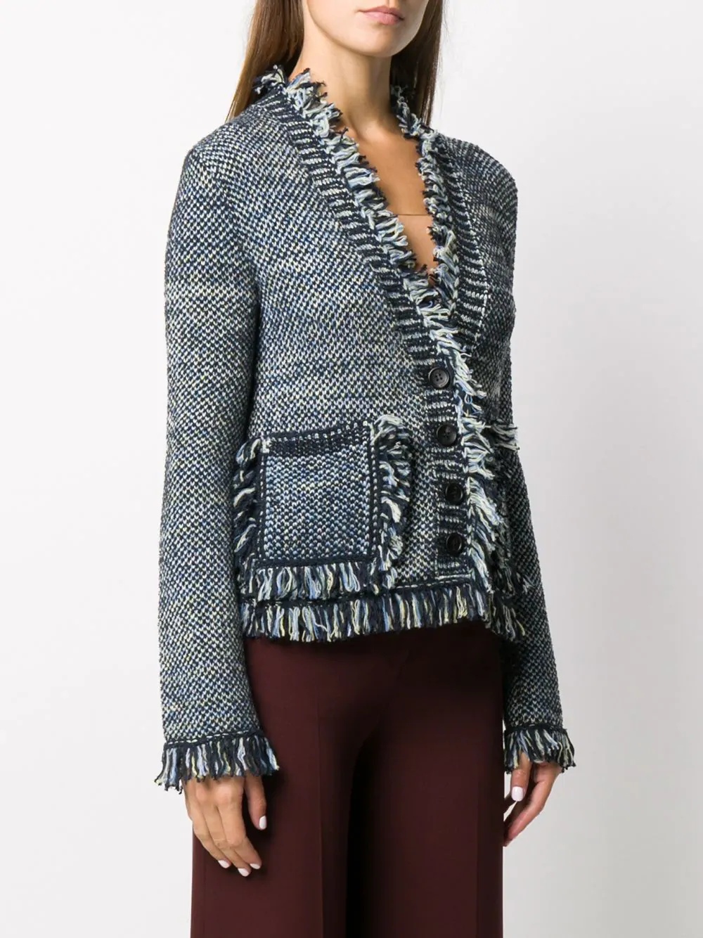 fringed knitted cardigan - 3