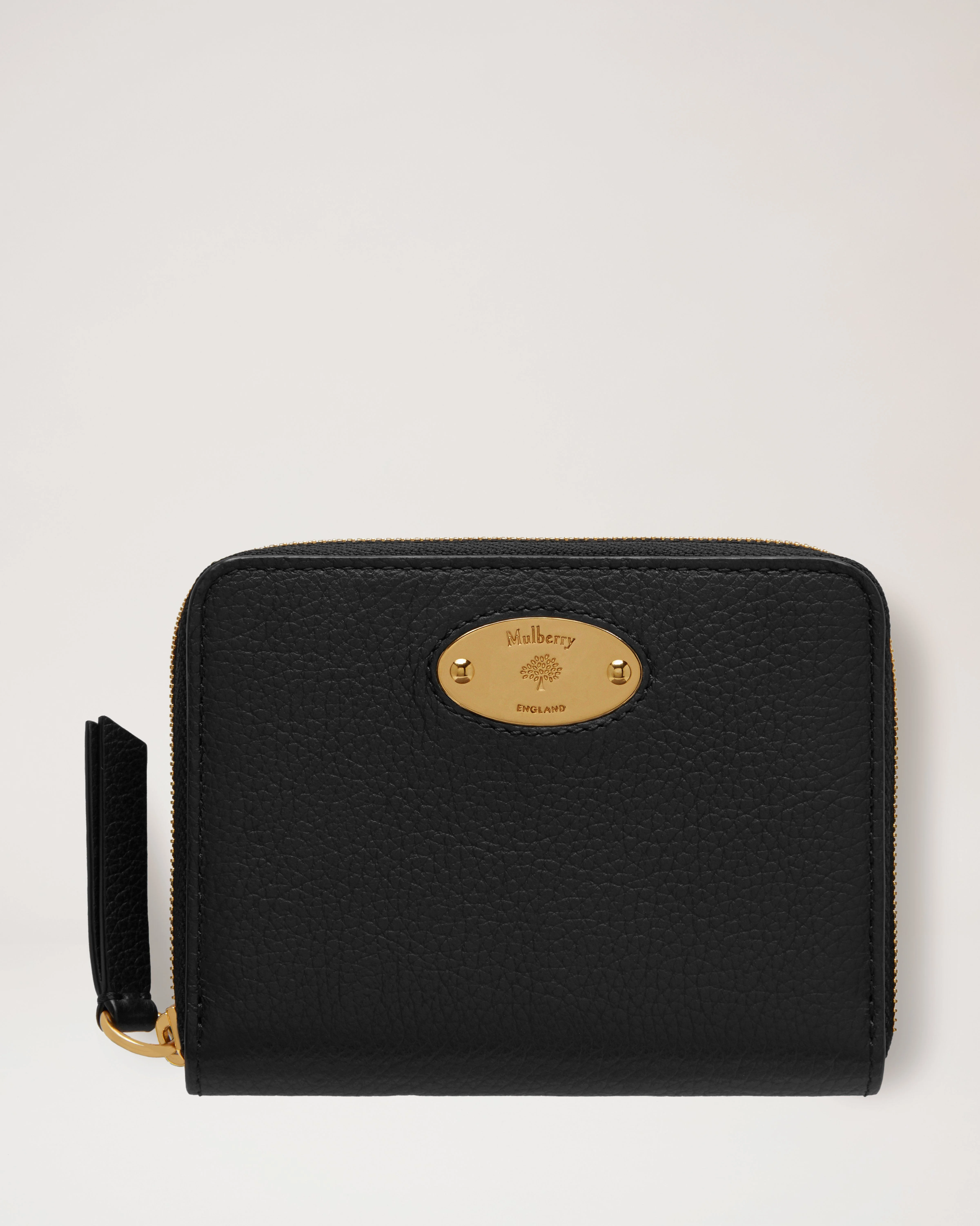 Mulberry Plaque Small Zip Around Purse
Black Small Classic Grain - 1