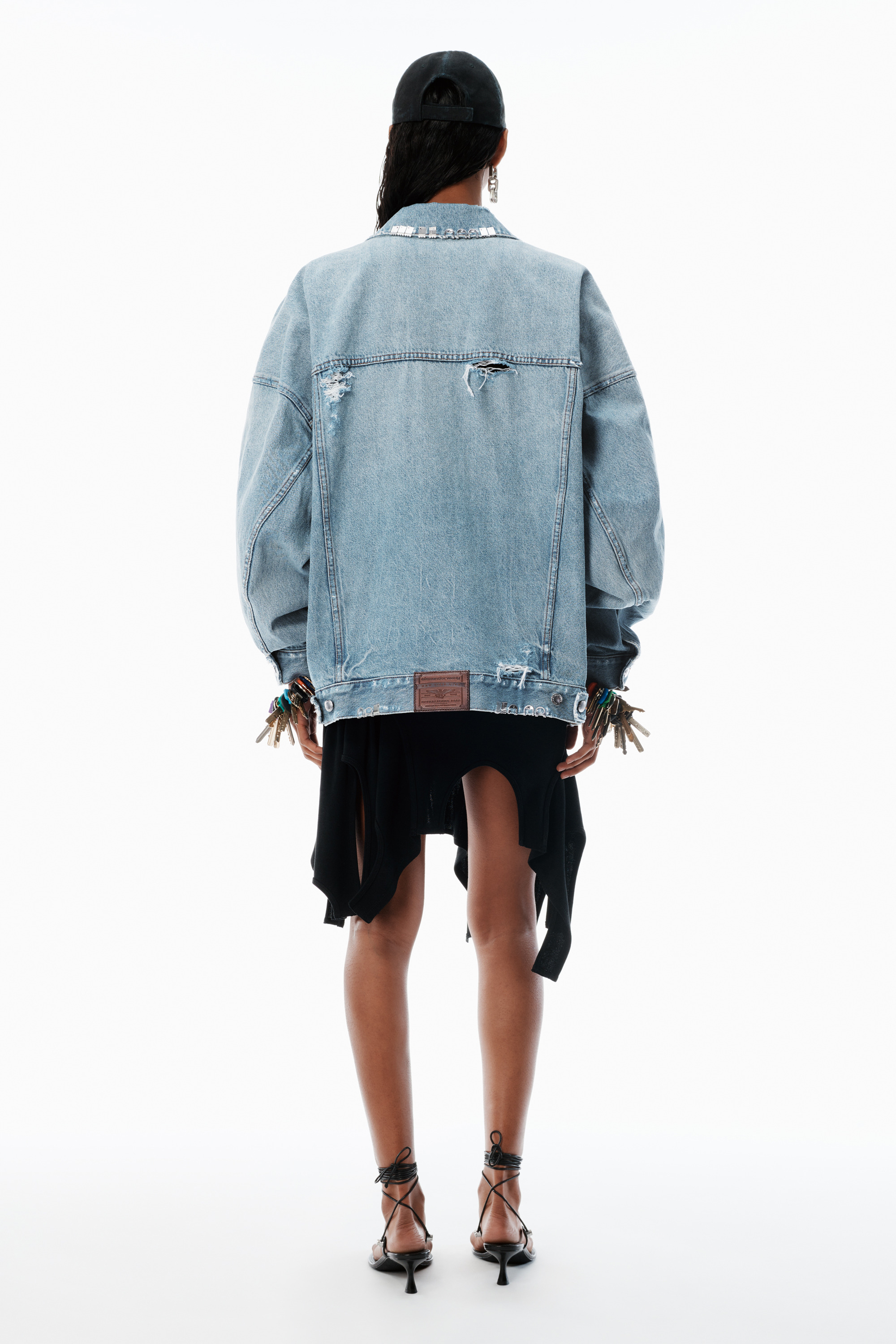 blue oversized trucker jacket - 4
