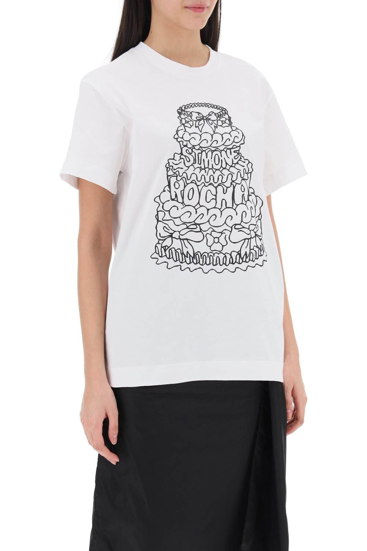 "Round neck Cake T-shirt" Simone Rocha - 3
