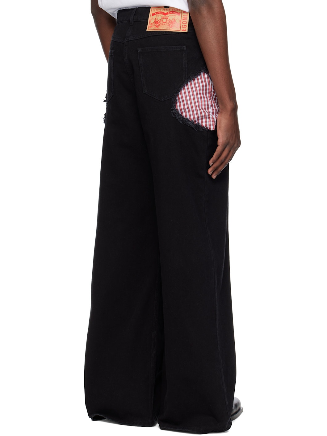 Black Openwork Jeans - 3
